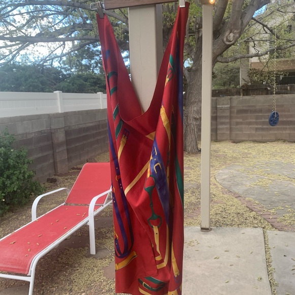 Vintage Echo by Talbots 100% silk belts scarf size 36X34 inches - Picture 2 of 9